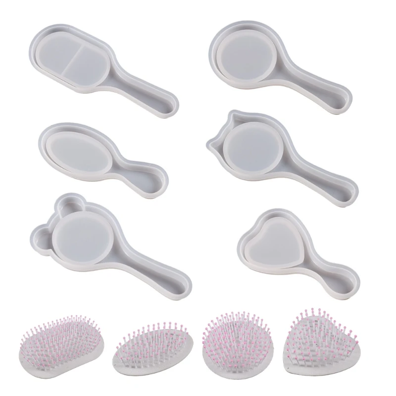 

E0BF Airbags Comb Hairbrush Silicone Mold Nonstick Jewelry Crafts Resin Casting Mould