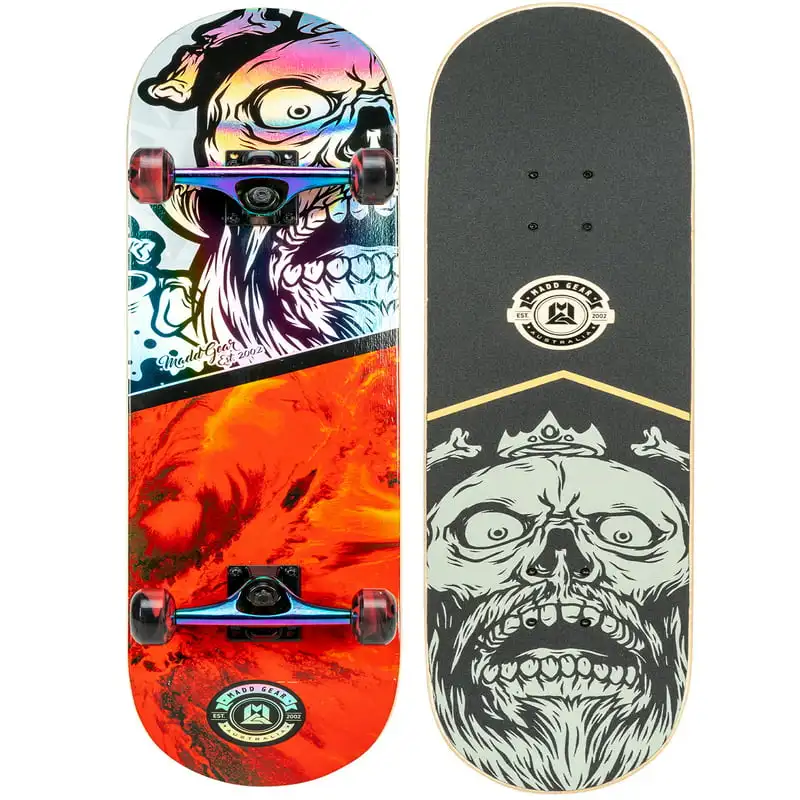 

Skateboard 31 x 8 Inch Grind Complete Canadian Maple Deck Pro Aluminum Oil Slick Trucks