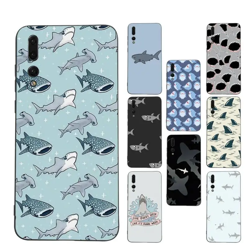 

Lovebay Cute Shark Pattern Letters Phone Case for Samsung A51 A30s A52 A71 A12 for Huawei Honor 10i for OPPO vivo Y11 cover