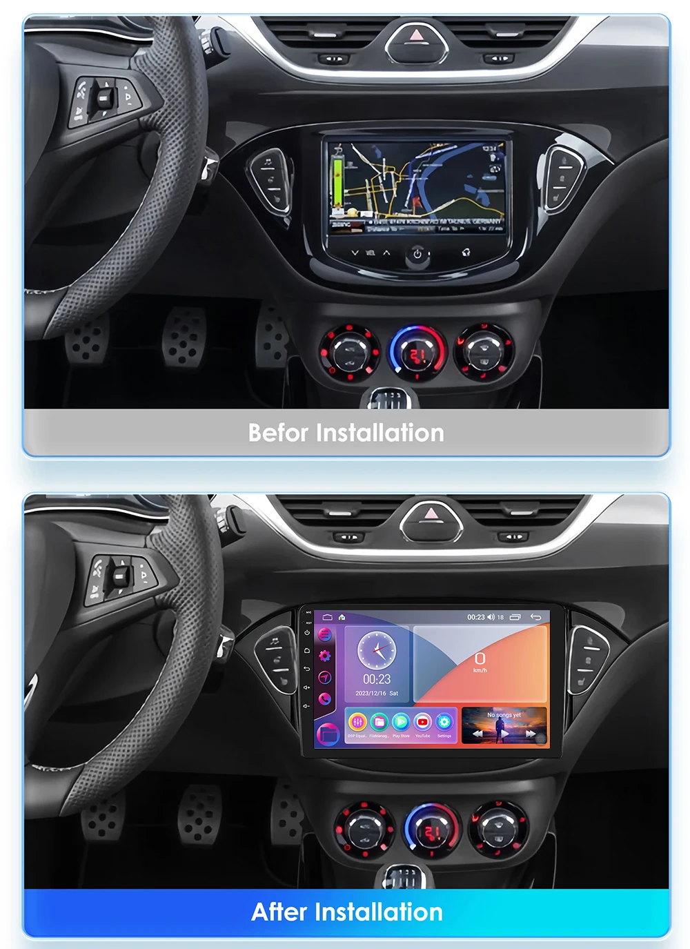 Автомобильный радиоприемник мультимедийный видеоплеер для Opel Corsa 2014 2015 2016-2019