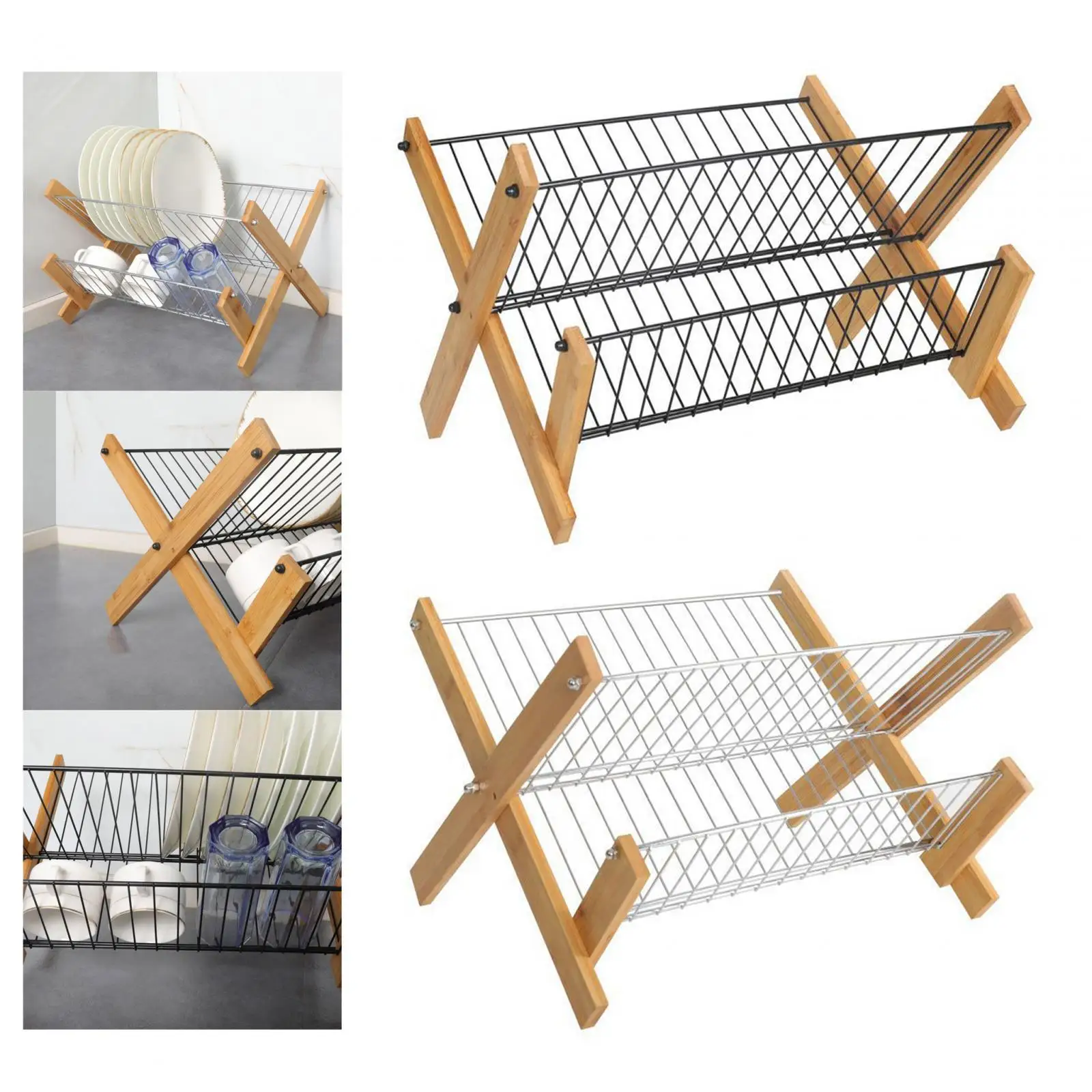 Сушилка для посуды 2-уровневая кухонная раковина полка офиса отеля дома