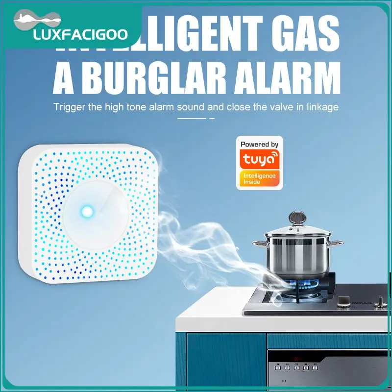 

Smart Home Natural Gas Sensor Wifi Smoke Detector Tuya Wifi Smart Lpg Gas Alarm Detector Household Fire Safety App Control