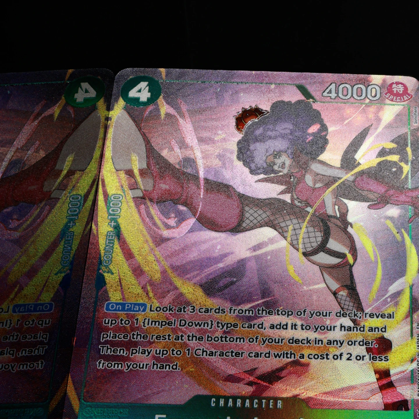 Фото Коллекционная карта OP16-026 Ivankov AA One Piece TCG OPCG, английская версия, 4 Cost, OP16, зеленая, с текстурной фольгой, аниме-карта №5