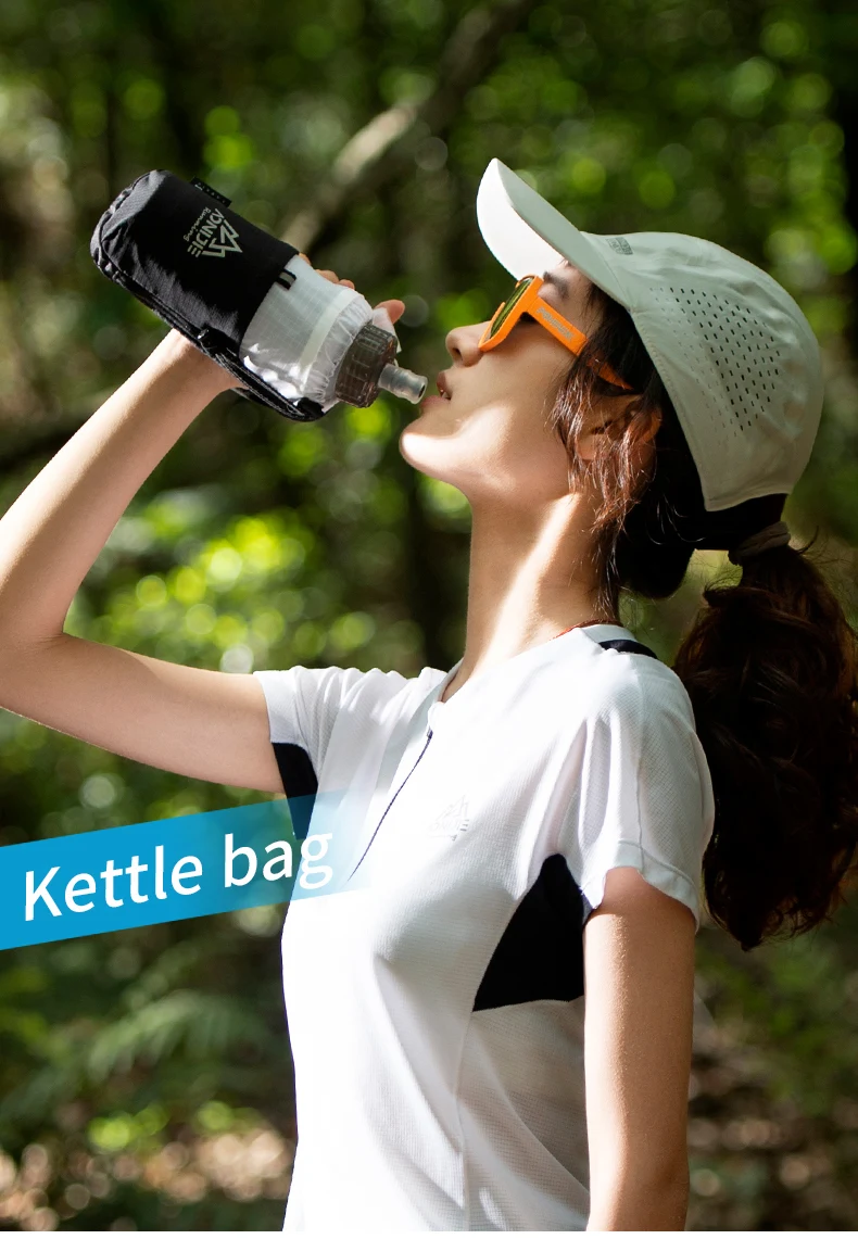 AONIJIE A7107 450ML Running Hand-held Water Bottle Storage Bag Soft Flask Kettle Holder Quick Grip Carrier Marathon Race