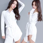 Женская шифоновая блузка на пуговицах, с длинным рукавом