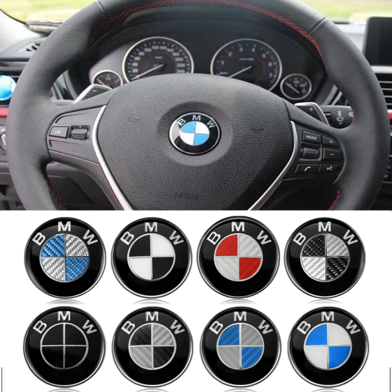 Автомобильный значок на руль, эмблема 45 мм для BMW G01, F10, F20, G01, G30, F30, F31, E36, E39, E87, E60, E46, E91, X3, X4, X5, E53, украшение