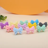 sunrony 10pcs bowknot silicone beads for jewelry making diy pacifier chain bracelet necklace jewelry accessories baby toys