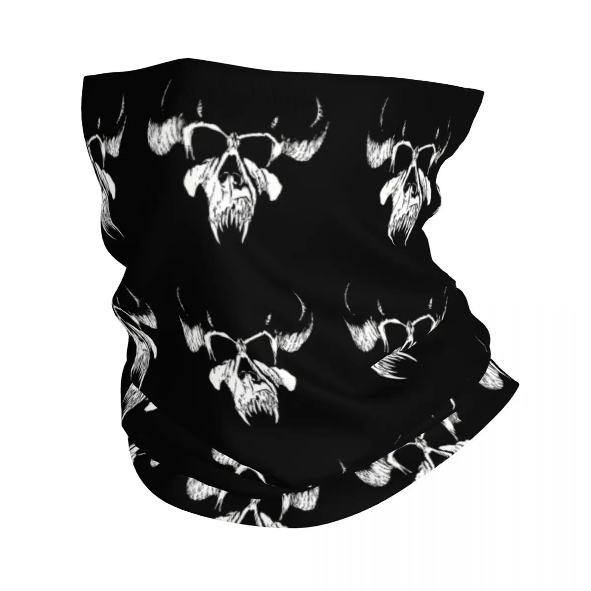 

Danzigs Skull Bandana Neck Cover Printed Punk Metal Band Mask Scarf Warm Headwear Hiking for Men Women Adult Breathable