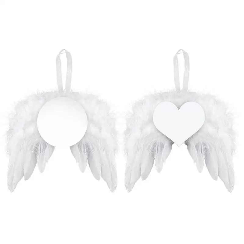 

Christmas White Angel Wings Feather Hanging Angel Wing Decor Pendants Angel Wings Decor For Christmas Tree Crafts Party Decor