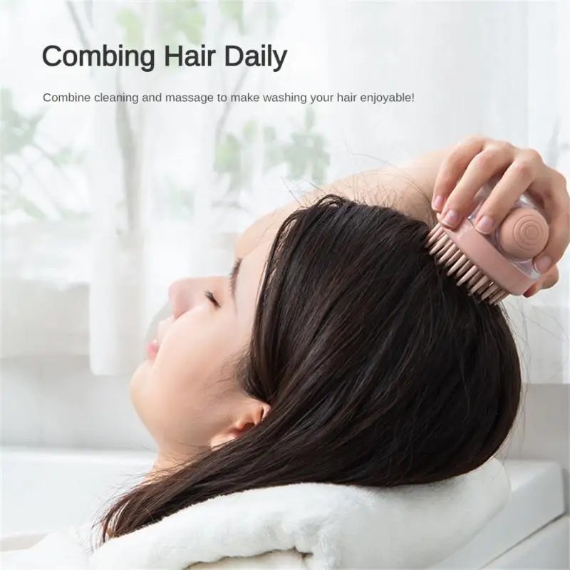 

Manual Head Scalp Care Massage Shampoo Brush Slimming Comb Cleaning Shower Bath Exfoliate Remove Dandruff Promote Hair Grow