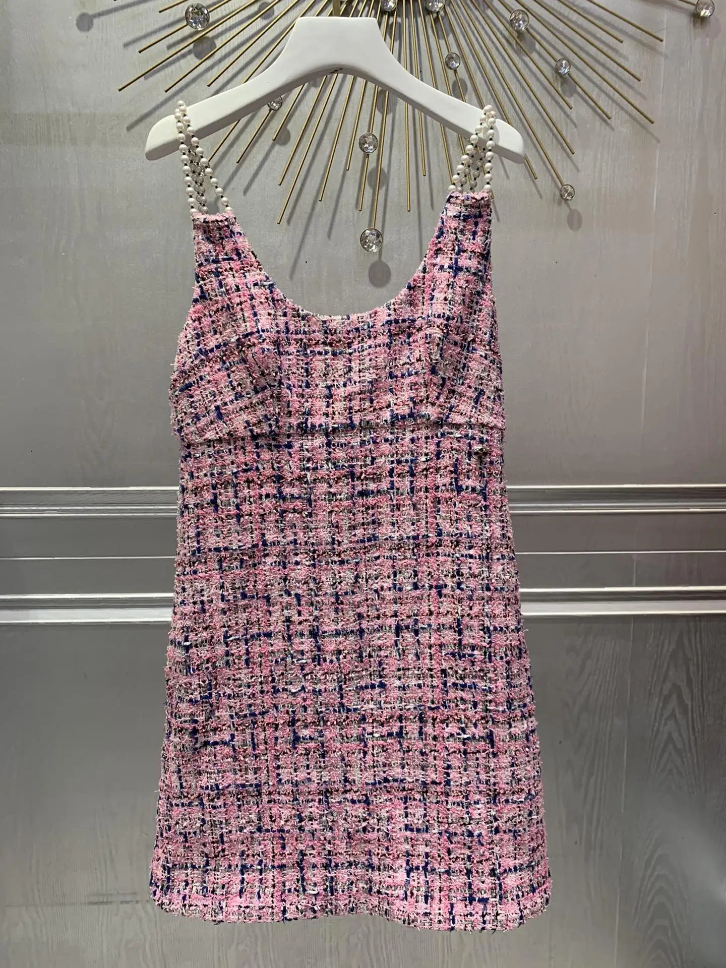

2023 New Tweed Pearl Suspender Dress Woman Dress Skirt Summer Dress