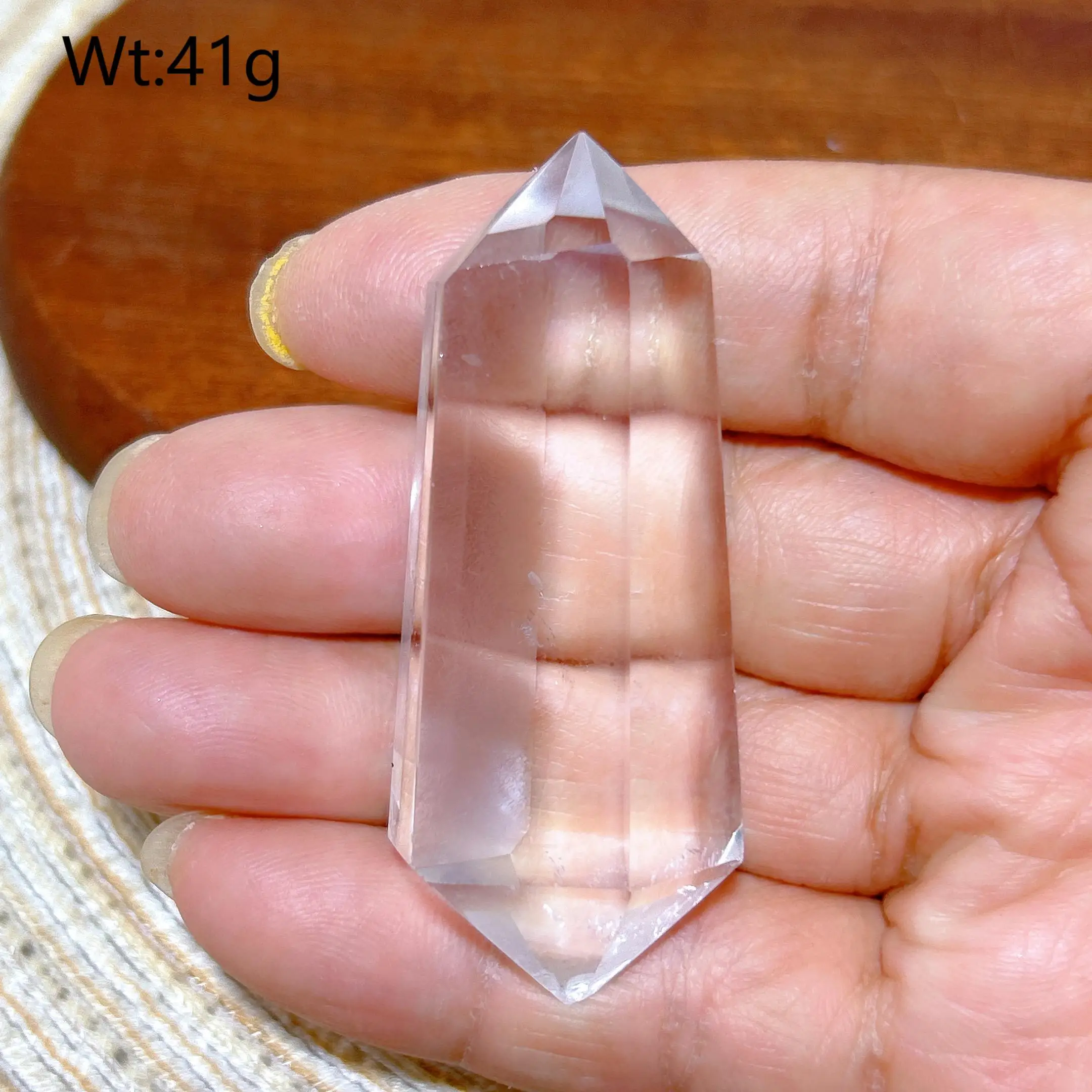 

Бразильский прозрачный кварц, двухточечная башня