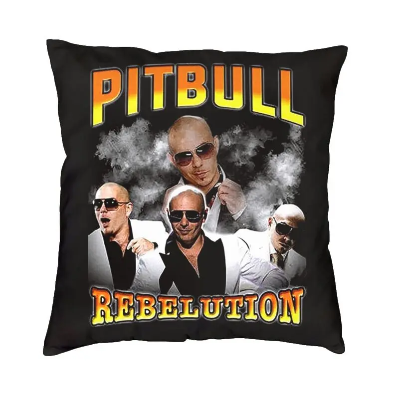 

Luxury Mr Worldwide Pitbull Cushion Cover For Sofa Velvet American Rapper And Singer Throw Pillow Case Home Decor Pillowcover