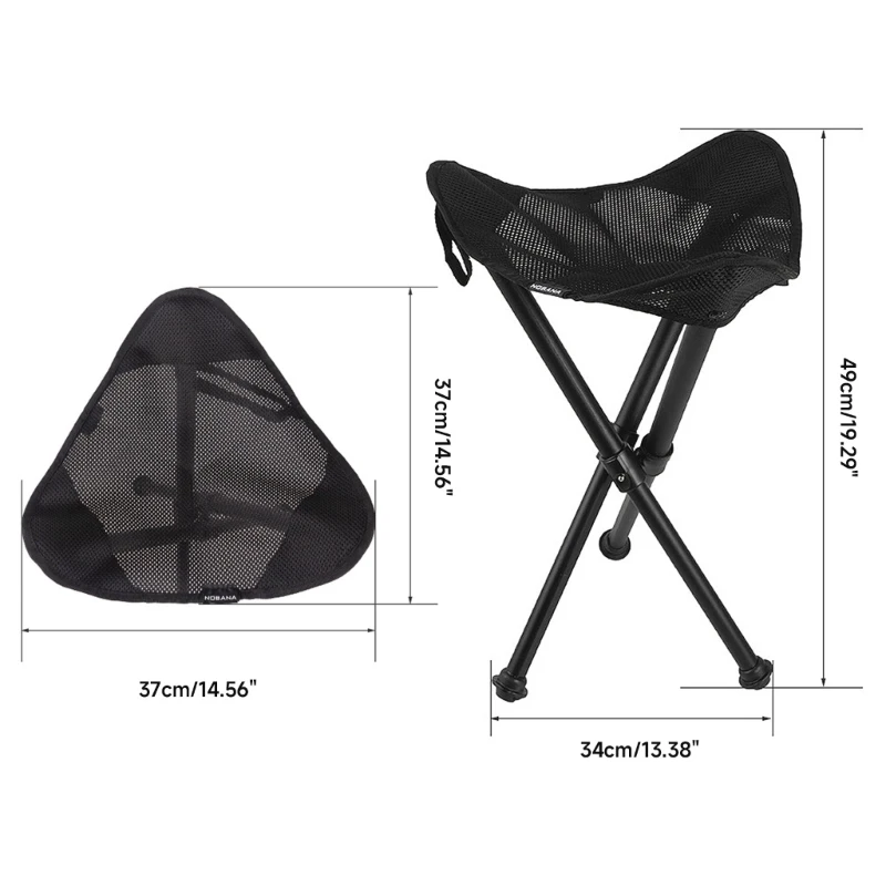 

Camping Stool Folding,19.29-inch Tall Lightweight 3 Legged Tripod Camp Stools Drop Shipping
