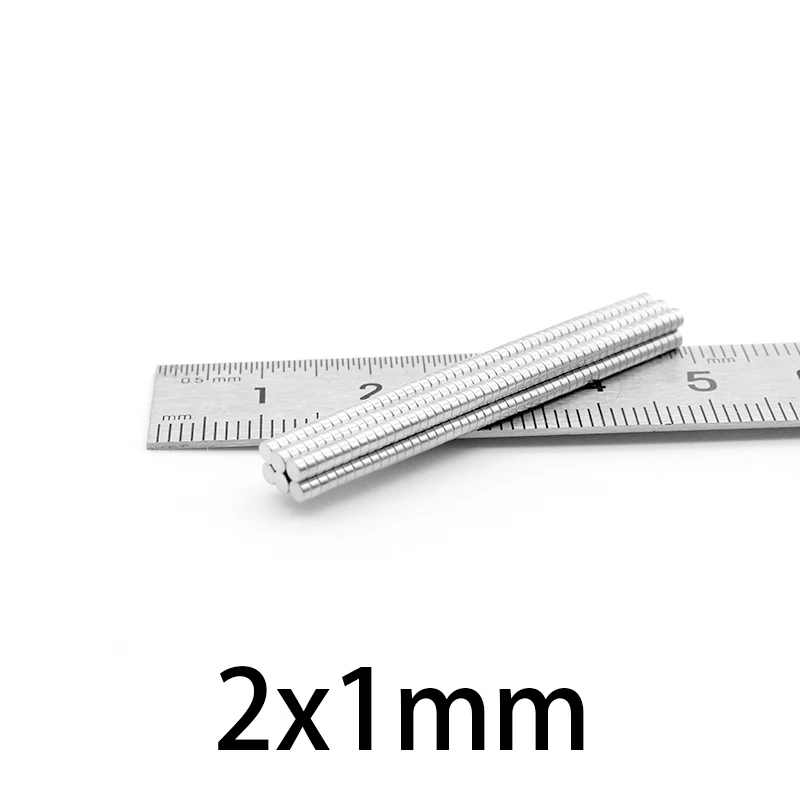 

100/200/500/1000/5000PCS 2x1 Small Round Magnet 2*1mm Neodymium Powerful Magnetic 2x1mm Permanent Magnet 2*1 mini Disc magnet