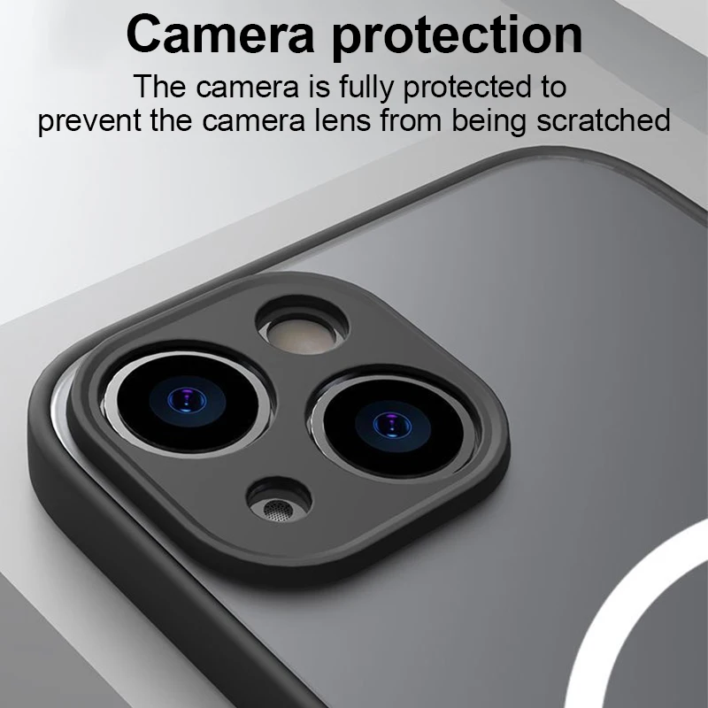 For Magsafe Luxury Silicone Transparent Case for iPhone 14 13 12 11 Pro Max X XS Xr 7 8 Plus Magnetic Wireless Charging Cover
