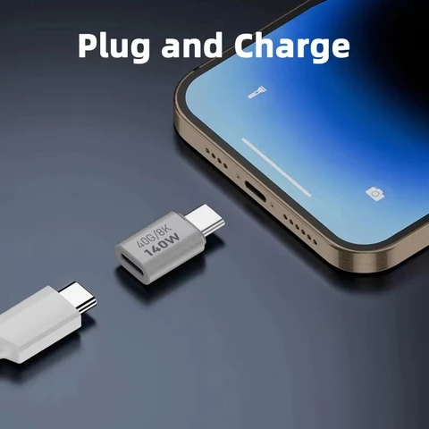NNBILI PD140W USB C адаптер «мама-папа» PD 3.1 конвертер 40 Гбит/с передача данных 8K при 60 Гц удлинительный разъем для MacBook ﻿ ﻿ ﻿