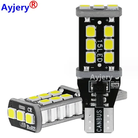 2 шт., автомобильные лампы T15 15 SMD 2835 W16W