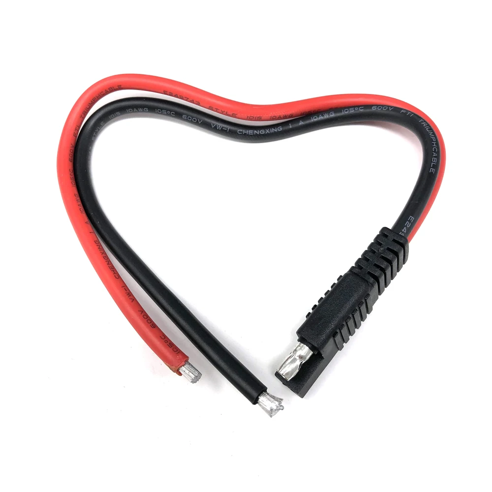 Фото Удлинительный кабель SAE-SAE 10AWG для автомобиля, кабель-удлинитель для солнечной панели, вилка SAE, сделай сам №5