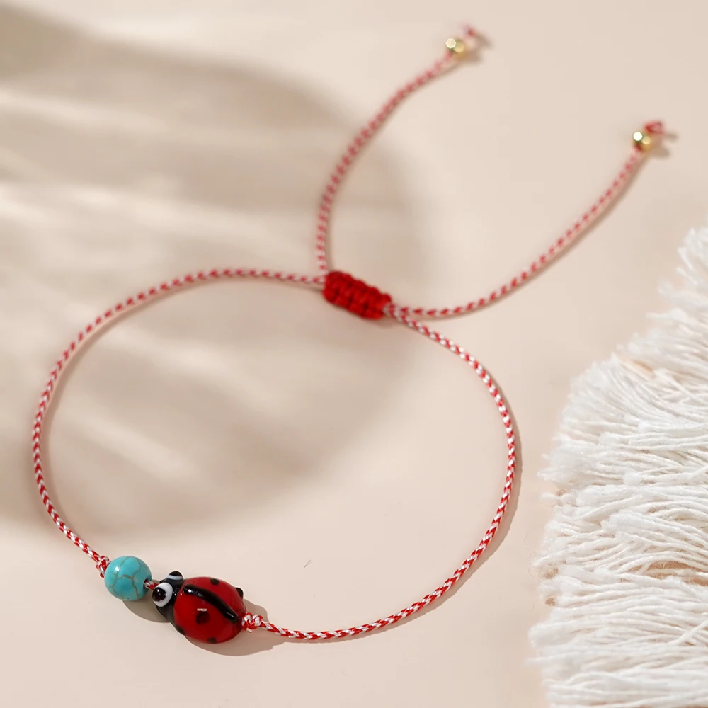 1 шт. Go2boho 3 мм медная бусина Синтетическая бирюза Божья коровка стек мартис серия