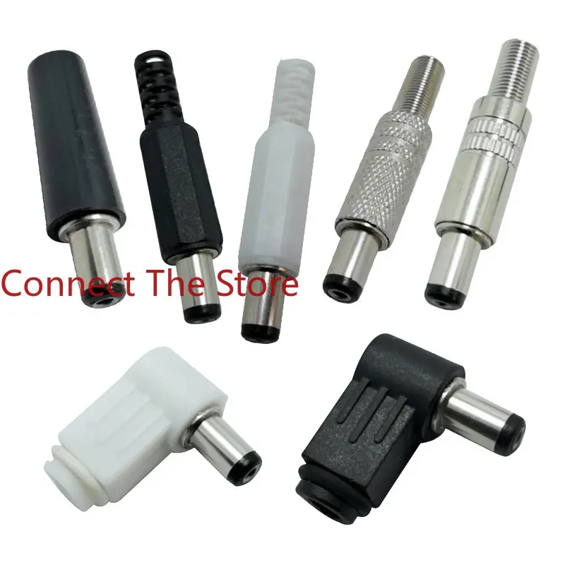 

10PCS DC Power Plug 5525 5.5*2.5*9MM With Plastic Assembled Adapter Male.