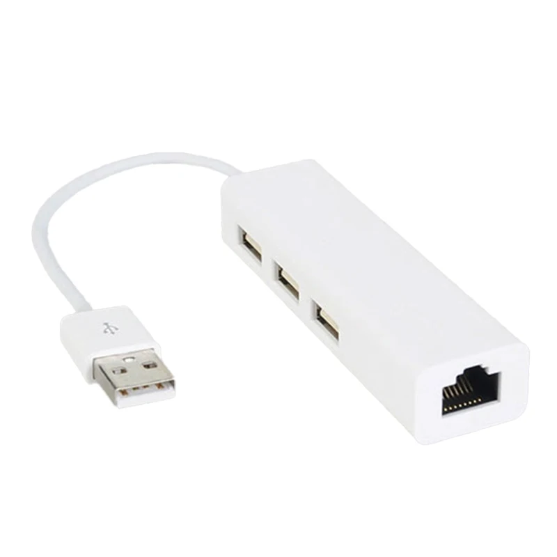 USB-3-портовый концентратор USB2.0, 100 Мбитс, RJ45, LAN, Ethernet, проводная сетевая карта для ПК, компьютера (art.: 3920d1f52aabd) - 3920d1f52aabd