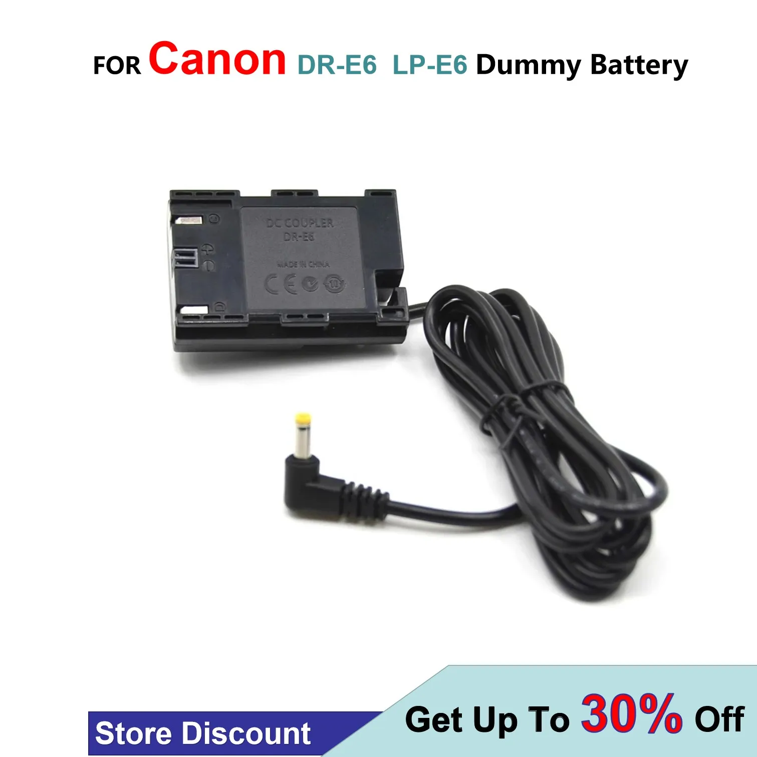 

DR-E6 ACK-E6 DC Coupler LP-E6 LPE6 Dummy Battery For Canon EOS 5D Mark II III 5D2 5D3 6D 7D 60D 60Da 70D 80D