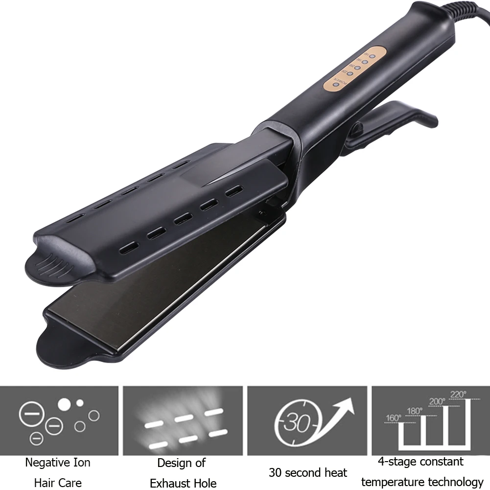 

Hair Straightener Steam Constant Temperature Not Hurt Hair Negative Ion Four-gear Temperature Control Ceramic Hair Care Straight