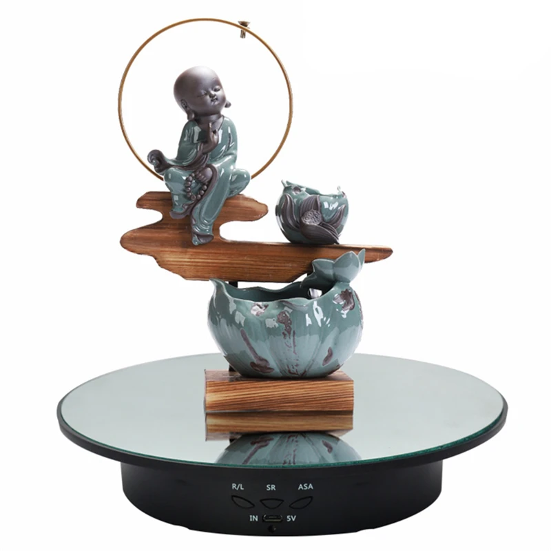 

200mm 3 Speeds Photography Rotating Display Stand 360° Electric Rotating Product Display Turntable for Video Shooting