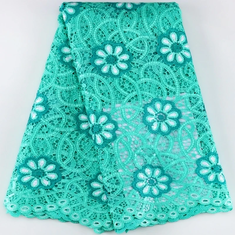 Королевский синий африканский шнур сетчатая кружевная ткань 2023