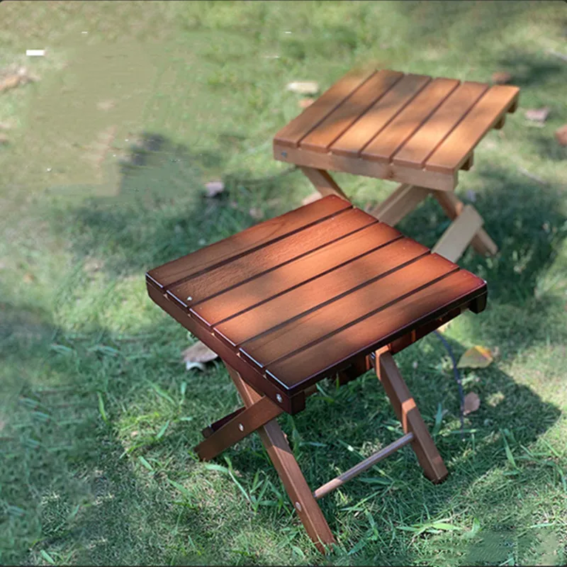 

Tryhomy Outdoor Mini Camping Chair Folding Wooden Bench Travel Hiking Chair Portable Stool Ultralight Picnic Fishing Chair Seat