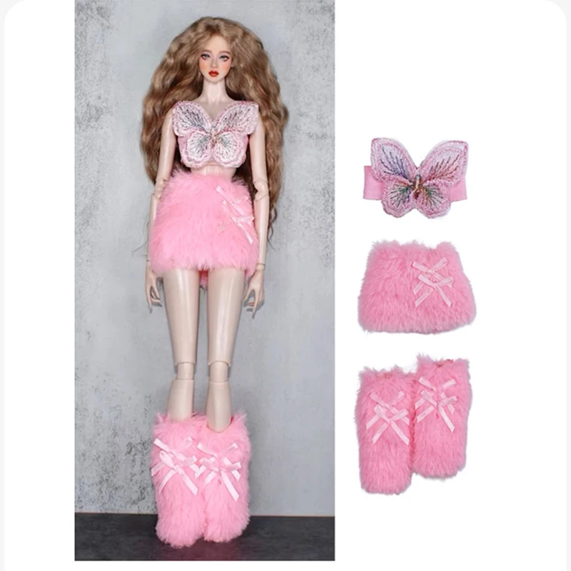 Фото Модный комплект одежды для куклы-супермоделей, 30 см, кукла BJD, элегантное платье, топ-бабочка, вечерние платья, 1/6, одежда для кукол, сделай сам, нарядные игрушки №4