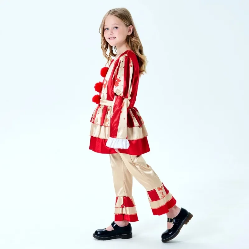 Детское платье для косплея девочек воротник клоуна из ужасов карвинальный