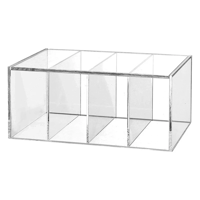 

HOT-Transparent 4 Grid Acrylic Coffee Capsule Storage Tea Bag Hand-Made Display Box Storage Box Coffee Bar Accessories