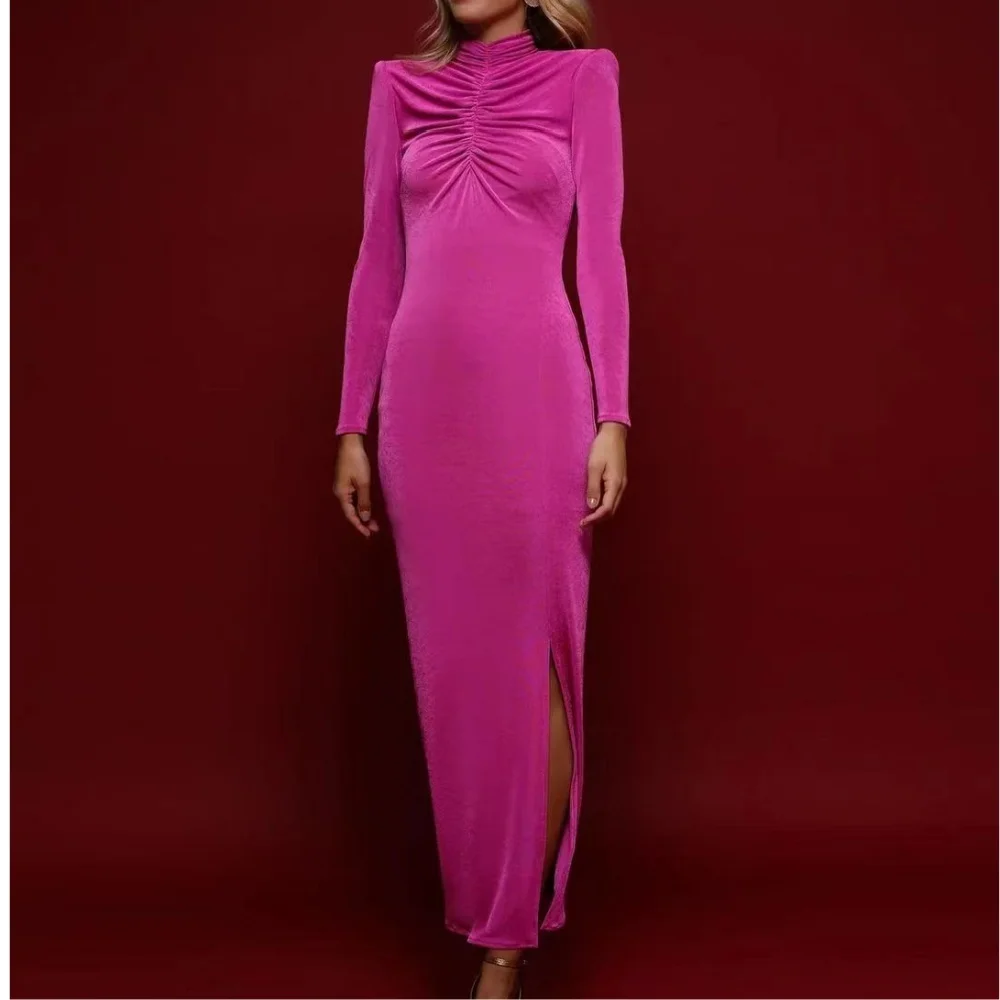 

Muloong High Ankle-Length Women Elegant And Pretty Luxury Prom Dress