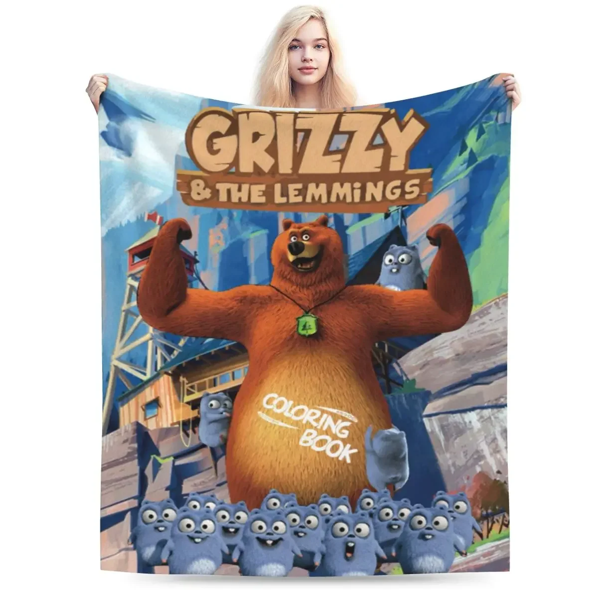 Всесезонное Флисовое одеяло Grizzy N lemtimes ультрамягкое фланелевое