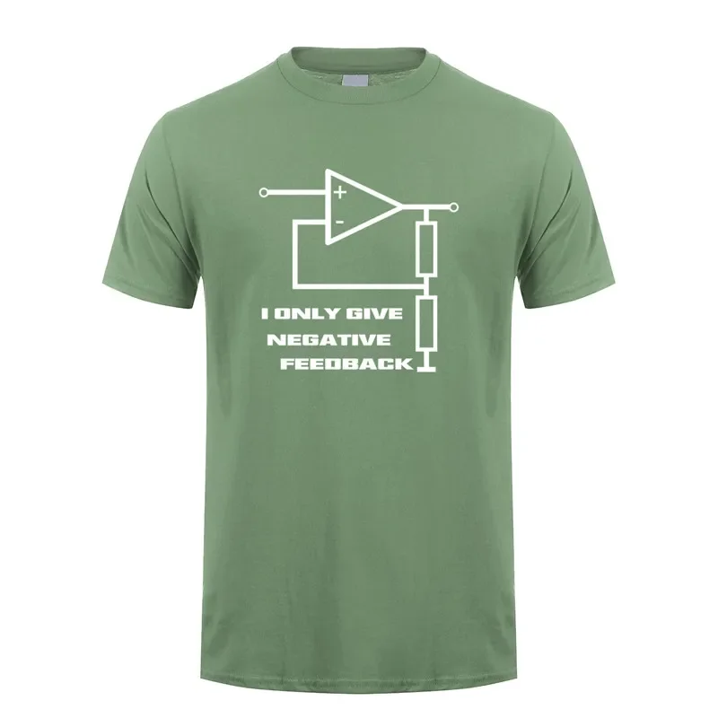 Забавная футболка I Give Negative Feedback Engineer мужские хлопковые футболки с короткими