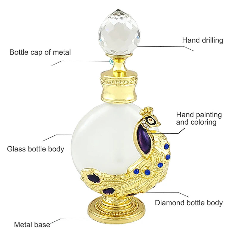 Арабская винтажная стеклянная бутылка многоразовый контейнер декоративная