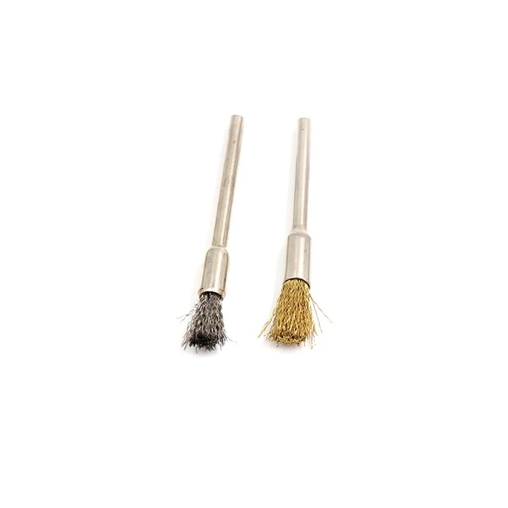 

Wire Brush Wire Brushes Rust Removal Silver Stainless Steel 10pcs Brass Removing Burrs Rotary Tool Rust Removal