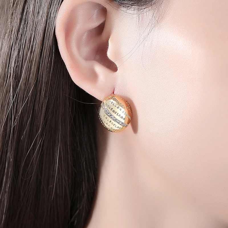 Женские и мужские серьги-гвоздики с фианитом овальной формы