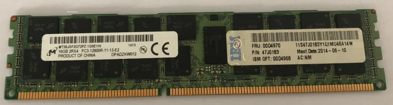 

RAM 47J0183 00D4968 00D4970Server Memory 16G DDR3 1600 ECC REG