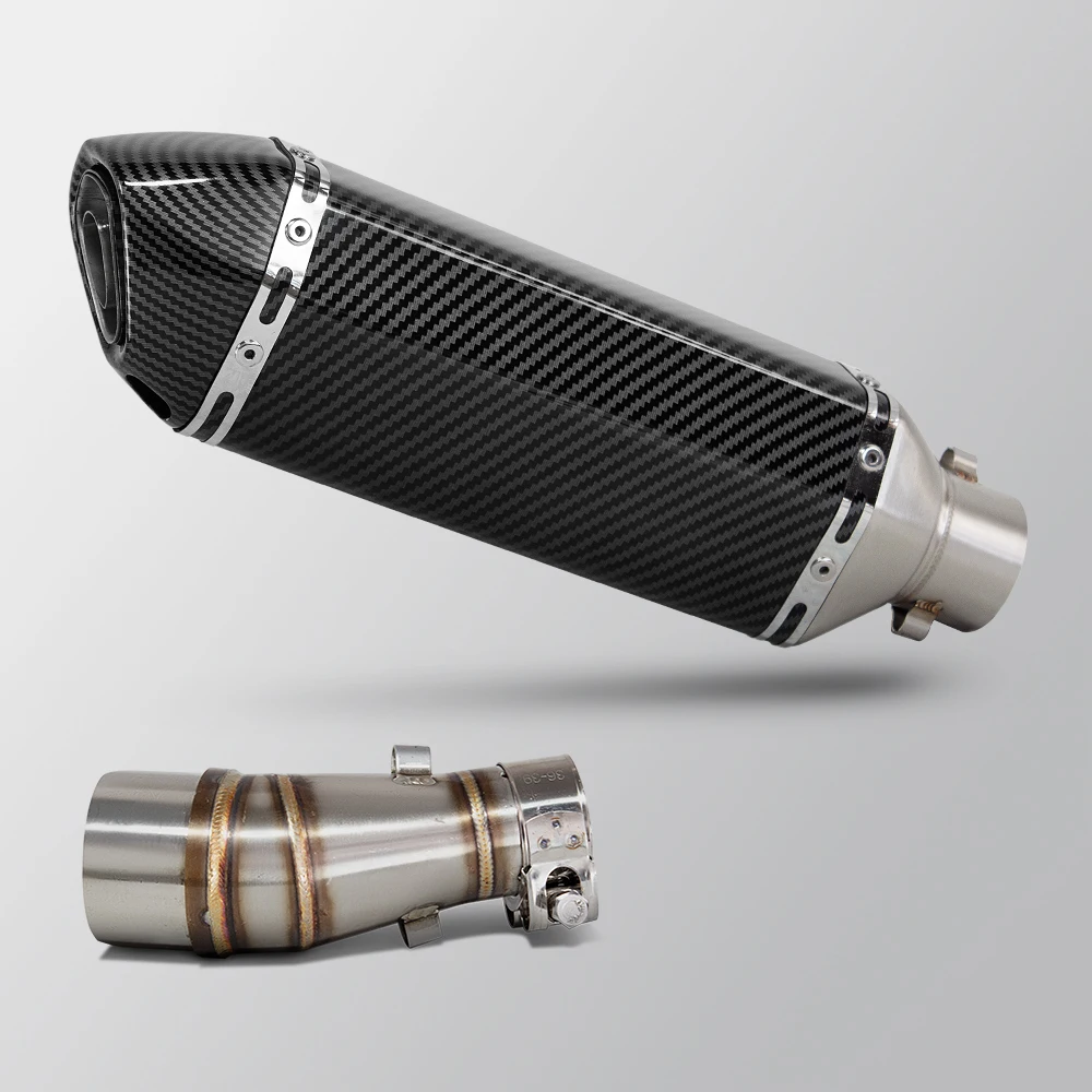 Фото Глушитель Slip-on для выхлопной системы Z300, Ninja250, Z250, Ninja300, Z300 2012-2016, средняя труба для мотоциклов, гоночная, для стритбайков, выхлопная труба №5
