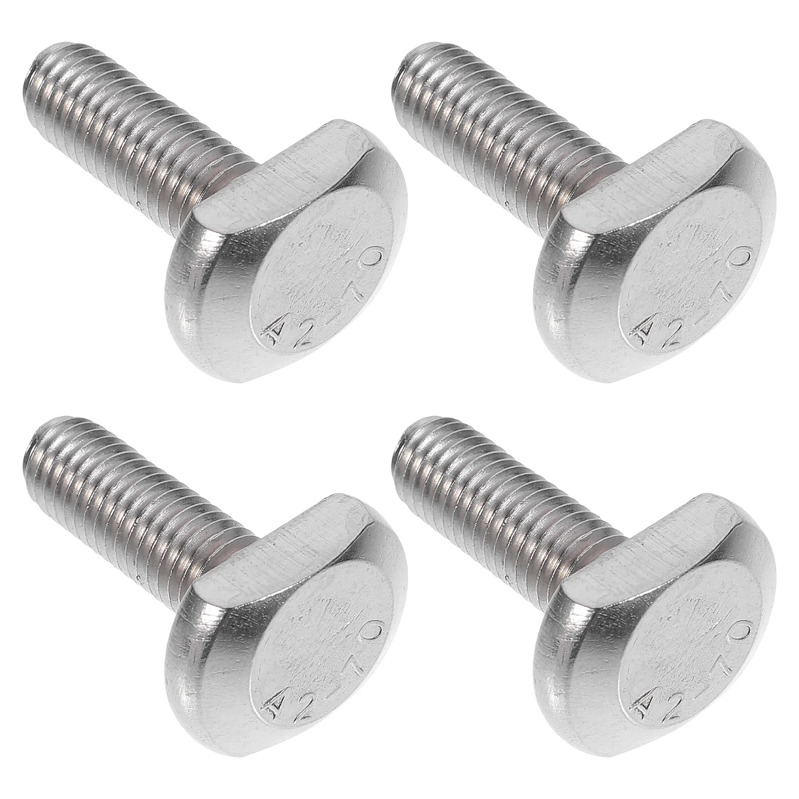 

4pcs Square Screws T Bolts Drop- in Stud Screw Shaft Hex Socket Screw Punch Milling Machine Screw