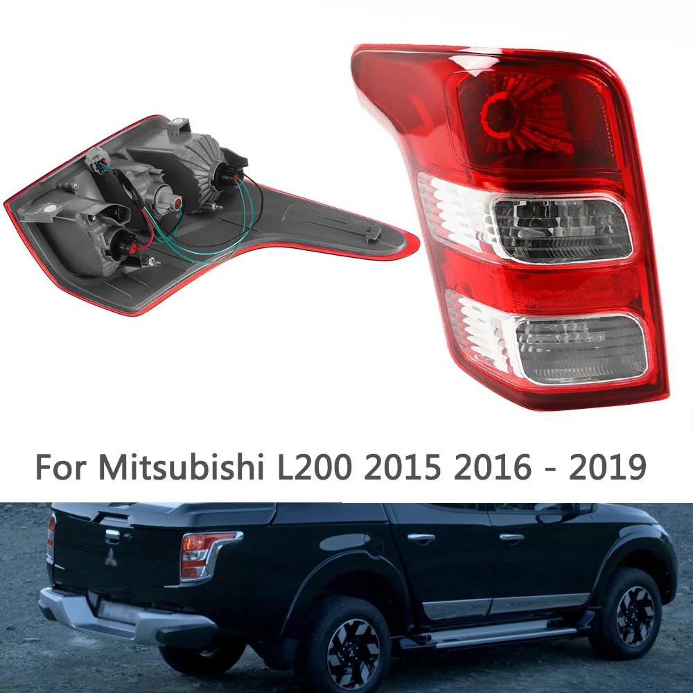 Фото Задний фонарь для Mitsubishi Triton L200 Pickup 2015-19, левый и правый, указатель поворота, светодиодный стоп-сигнал, задний фонарь в сборе. №1