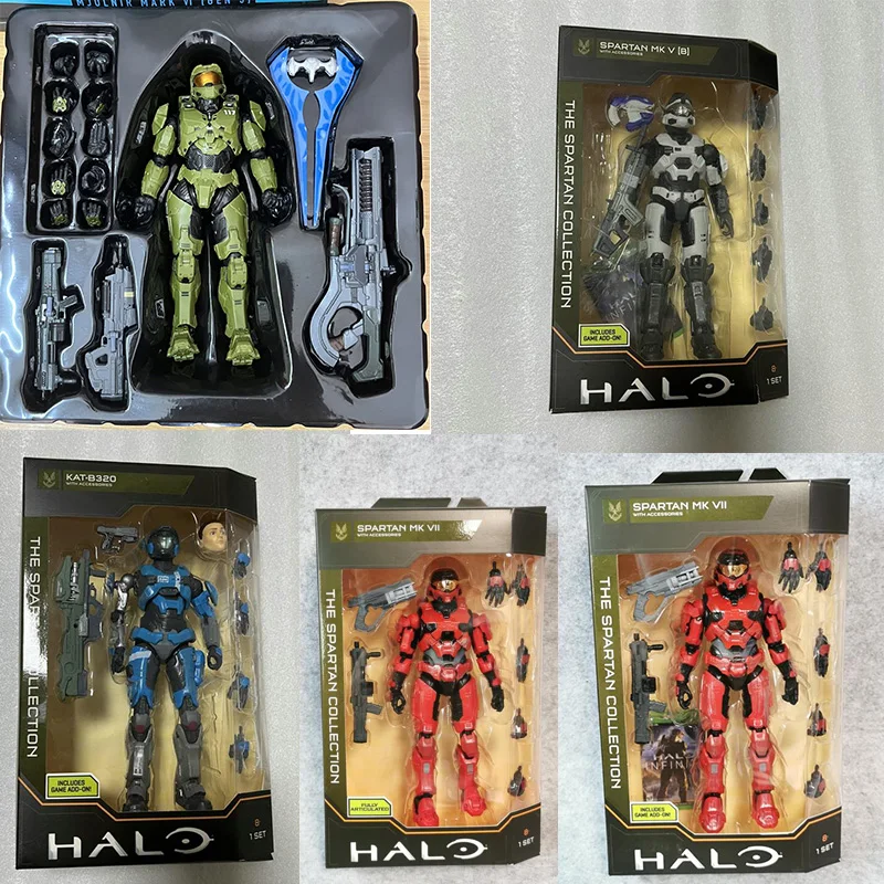 

Halo Jazwares Master Chief Infinite Mjolnir MK VI Spartan MK VII Palmer Jun-A266 Yoroi Enigma Action Figure Joint Moveable Doll