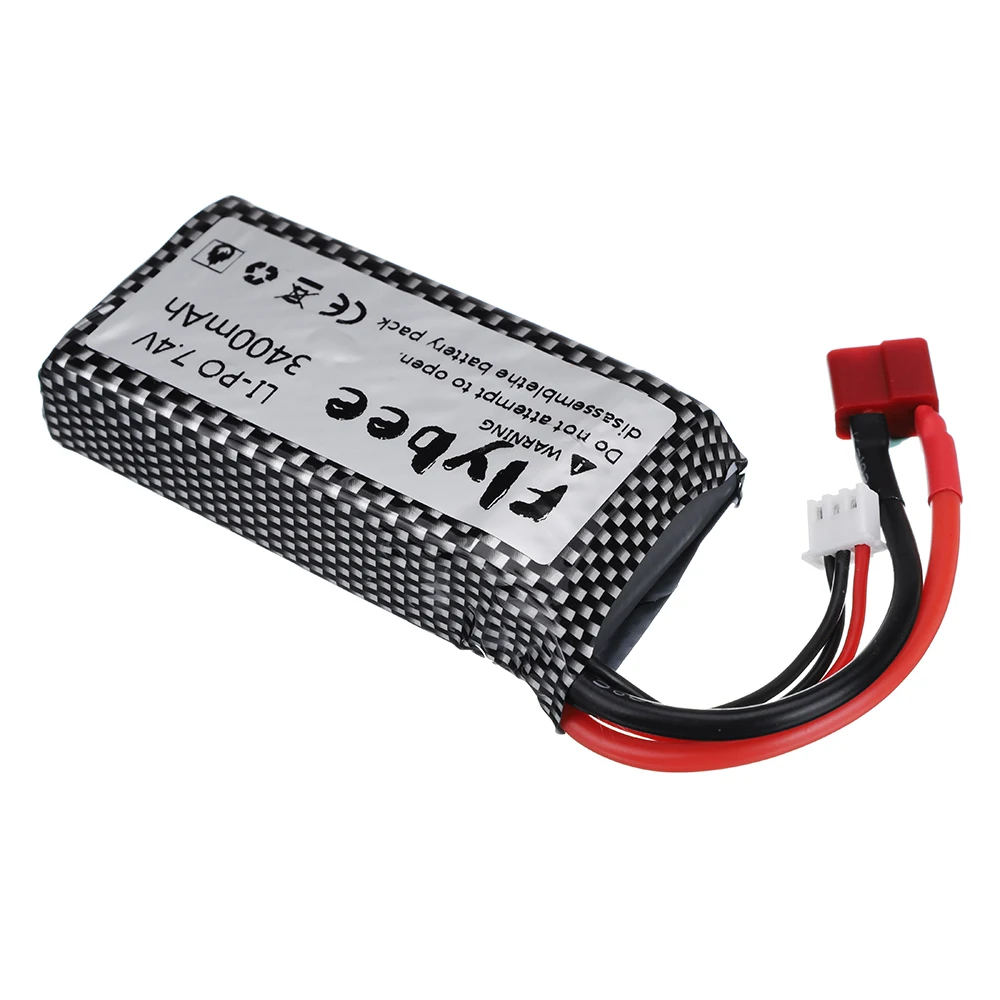 Литий-полимерный аккумулятор 7 4В 3400 мАч Limskey для Wltoys 12428 12423