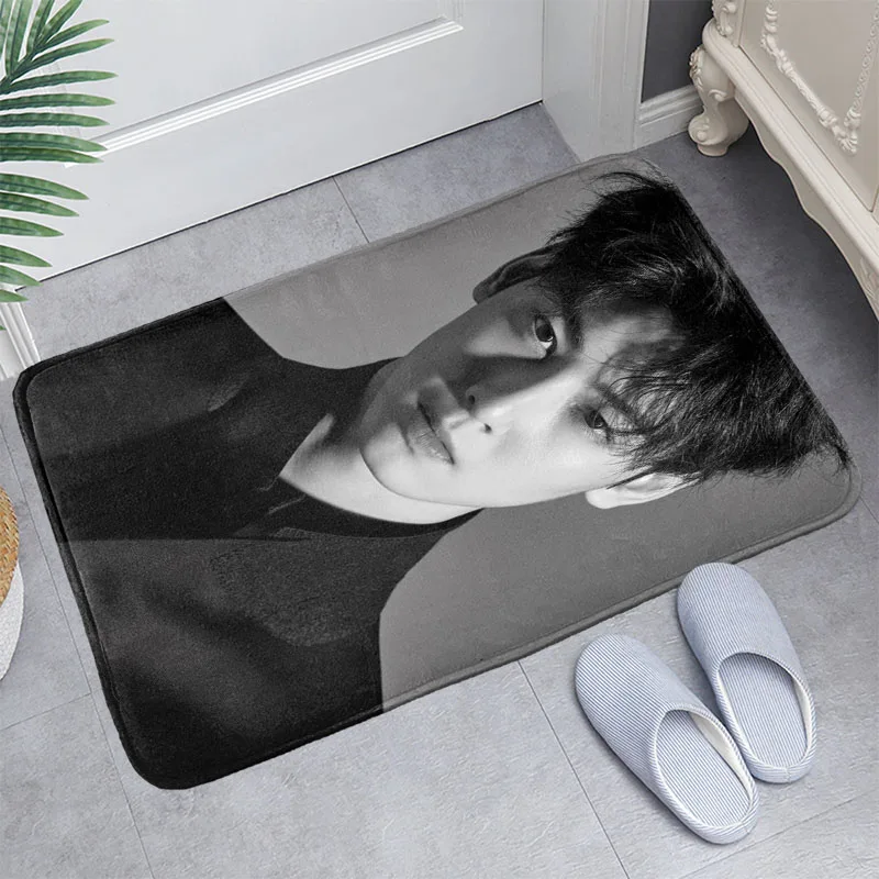

Cha EunWoo Doormat Floor/Bath/Kitchen/Beach Mat Flannel Sponge Fabric 3D Printed Shaggy Custom Decoration For Bedroom