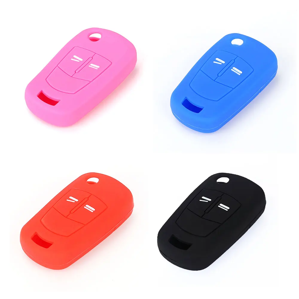 

2 Buttons Silicone Remote Key Case Fob Cover For Vauxhall Opel Corsa D ASTRA H Meriva Vectra Zafira Signum Agila Car Accessories