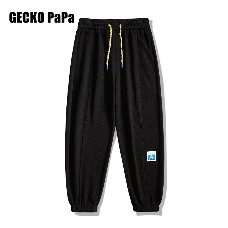 

Men Joggers Pants Spring Autumn 2022 New Fashion Sweatpants Black Grey Baggy Casual Men Trousers Knit Tie Feet Sports Pants