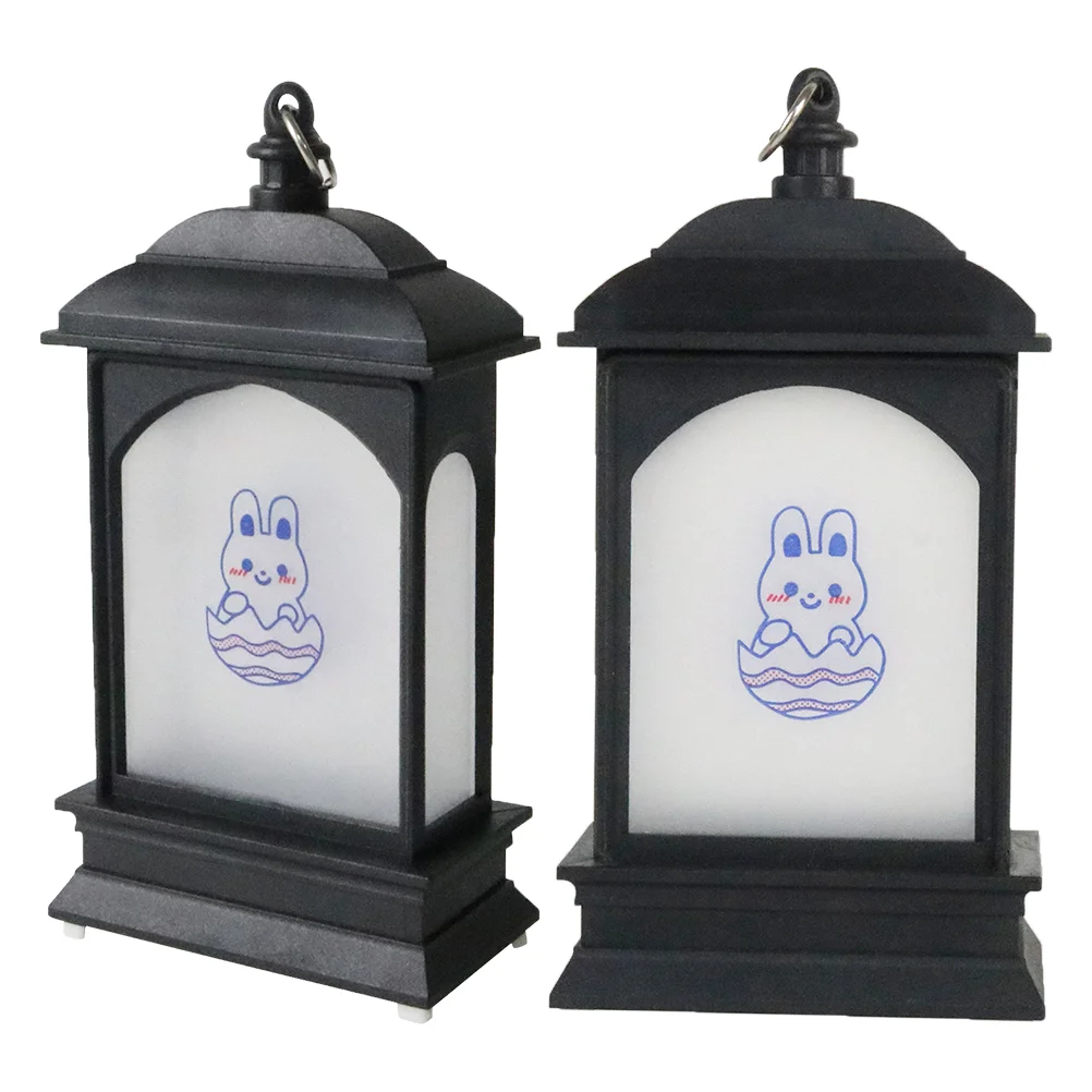 

2Pcs Lovely Easter Rabbit Night Lamp Festival Themed Night Light Home LED Night Lamp
